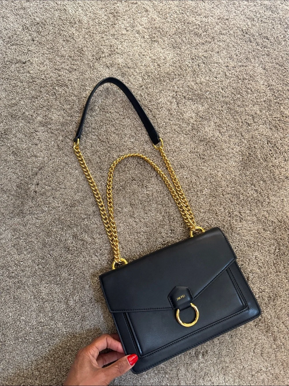 JW PEI Ashlie Crossbody Bag in W/ Gold Hardware